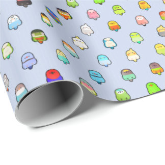 Papier Cadeau Blobs d'oiseaux