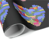 Papier Cadeau Bloc de construction de maître Brique de construct (Coin rond)