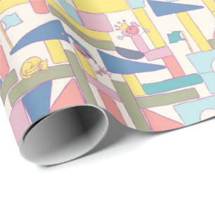 Papier Cadeau Bloc de construction Jouet en bois
