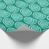 Papier Cadeau Bloc de coquillages spiraux Impression, Turquoise (Coin)