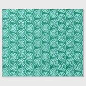 Papier Cadeau Bloc de coquillages spiraux Impression, Turquoise (Plat)