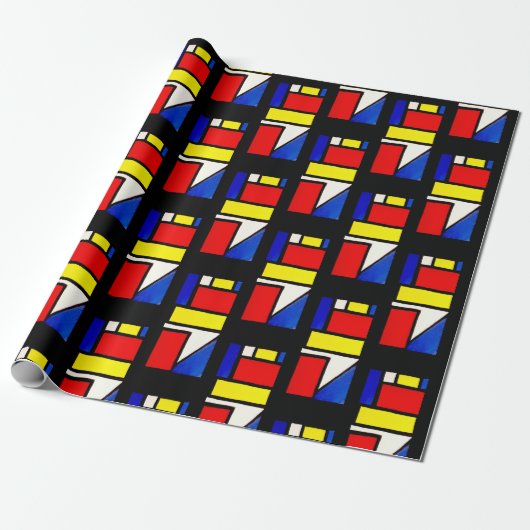 Papier Cadeau Bloc de couleur (Déroulé)