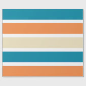 Papier Cadeau Bloc de couleur orange Turquoise Turquoise moderne (Plat)
