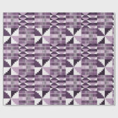 Papier Cadeau Bloc Kente - Prune Fumé (Plat)