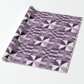 Papier Cadeau Bloc Kente - Prune Fumé (Déroulé)