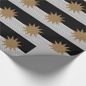 Papier Cadeau Blocage noir blanc et soleil Brown (Coin)