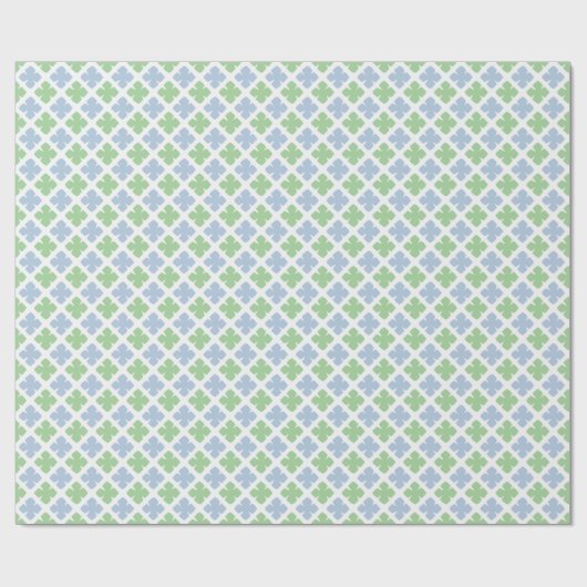 Papier Cadeau Block Diamond Clover in Slate and Green (Plat)