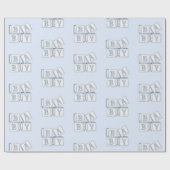 Papier Cadeau Blocs bébé Typographie Bleu Aquarelle Douche (Plat)