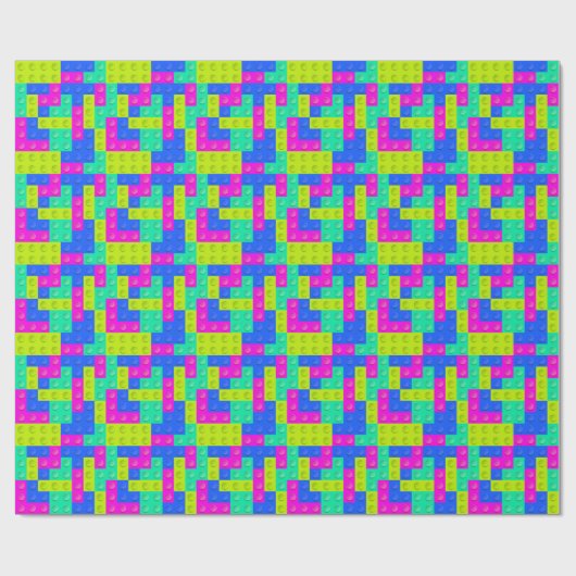 Papier Cadeau Blocs de construction de jouets (Plat)