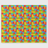 Papier Cadeau Blocs de construction de jouets (Plat)