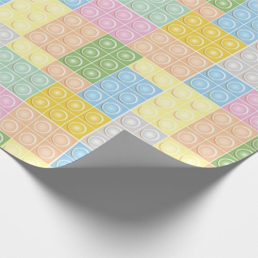 Papier Cadeau Blocs de construction Pastel (Coin)