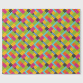 Papier Cadeau blocs de construction rose (Plat)