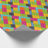 Papier Cadeau blocs de construction rose (Coin)