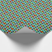 Papier Cadeau Blocs supérieurs d'art déco (vert, rouge, aqua et (Coin)