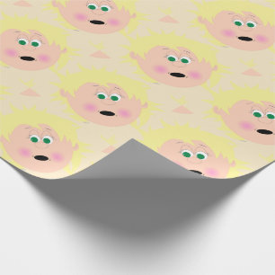 Papier Cadeau Blonde Baby Girl Face Kapskids Animés