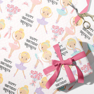Papier Cadeau Blonde Ballerina Papier d'enveloppement personnali