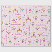 Papier Cadeau Blonde Gymnastique Anniversaire Papier (Plat)