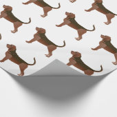 Papier Cadeau Bloodhound Basic Breed Illustration Silhouette (Coin)
