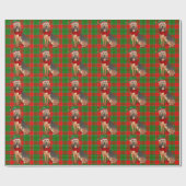 Papier Cadeau Bloodhound Chien Funny Vacances Plaid Noël (Plat)