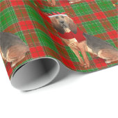 Papier Cadeau Bloodhound Chien Funny Vacances Plaid Noël (Coin rond)