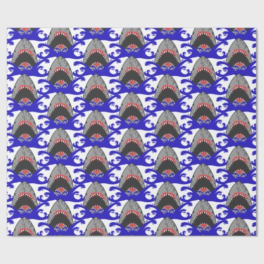 Papier Cadeau Bloody Shark Jaws Thunder_Cove (Plat)