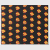 Papier Cadeau Blooming Fire Rose (Plat)