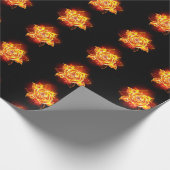 Papier Cadeau Blooming Fire Rose (Coin)