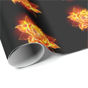 Papier Cadeau Blooming Fire Rose