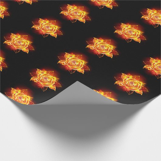 Papier Cadeau Blooming Fire Rose (Coin)