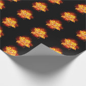 Papier Cadeau Blooming Fire Rose (Coin)