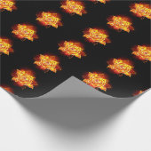 Papier Cadeau Blooming Fire Rose (Coin)