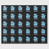Papier Cadeau Blooo Funny Blue Ghost Pun Dark BG (Plat)