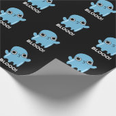 Papier Cadeau Blooo Funny Blue Ghost Pun Dark BG (Coin)