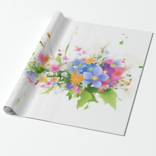 Papier Cadeau Blossom dans l'aquarelle