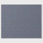 Papier Cadeau Blue and Gold Abstract (Plat)