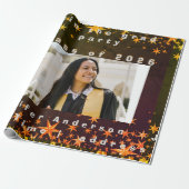 Papier Cadeau blue and gold elegant invitation (Déroulé)