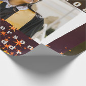 Papier Cadeau blue and gold elegant invitation (Coin)