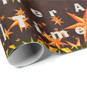 Papier Cadeau blue and gold elegant invitation (Coin rond)