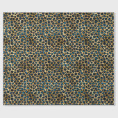 Papier Cadeau Blue and Gold Leopard Series Design 4 (Plat)