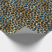 Papier Cadeau Blue and Gold Leopard Series Design 4 (Coin)