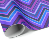 Papier Cadeau Blue and purple zigzag (Coin rond)