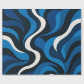 Papier Cadeau Blue Artsy Wrapping Paper (Plat)