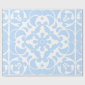 Papier Cadeau Blue Azulejos portugais espagnol méditerranéen (Plat)