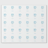 Papier Cadeau Blue Baby Boy Balloon Celebration (Plat)