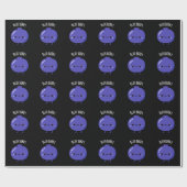 Papier Cadeau Blue Berry Funny Blueberry Pun Dark BG (Plat)