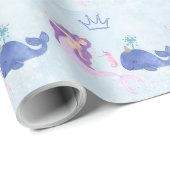 Papier Cadeau Blue Birthday Invitation (Coin rond)