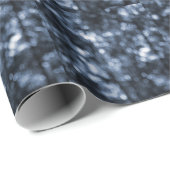 Papier Cadeau Blue Bokeh (Coin rond)