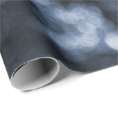 Papier cadeau Blue Bokeh (Coin rond)