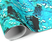 Papier Cadeau Blue calm abstract Wrapping Paper,Dazzling blue (Coin rond)
