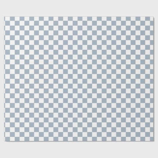 Papier Cadeau Blue Checker Checkerboard Checkered 00s 90s Check (Plat)